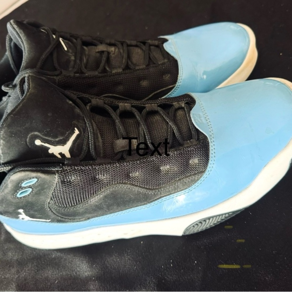 Jordan Athletic Shoes Black and Blue